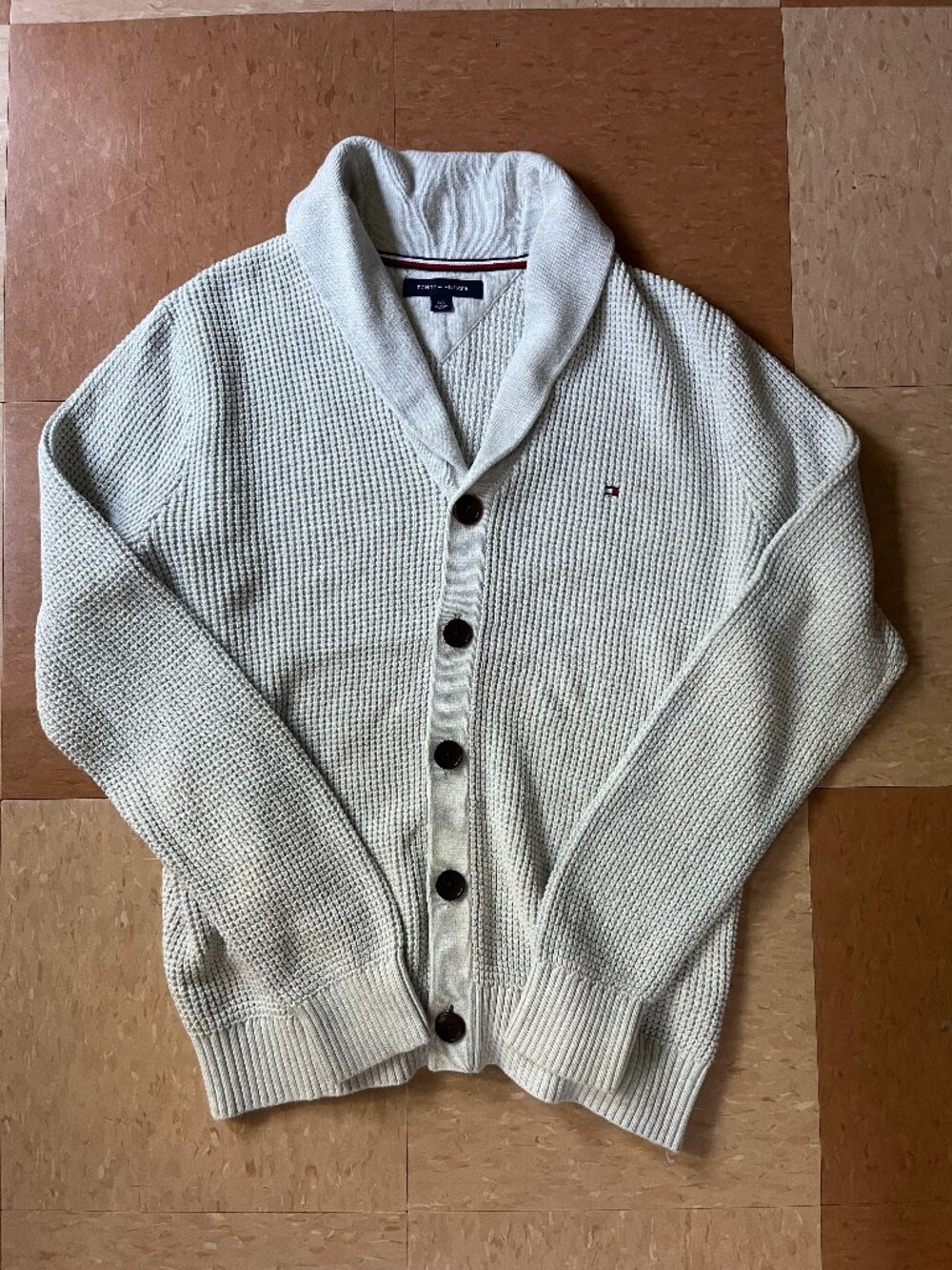 Tommy Hilfiger Shawl Collar Cardigan – Grey – Men's Large